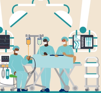 Hybrid operating room (Illustration)